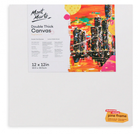 Suporturi pictura - Panza sasiu pin densitate dubla Mont Marte 30.5x30.5cm