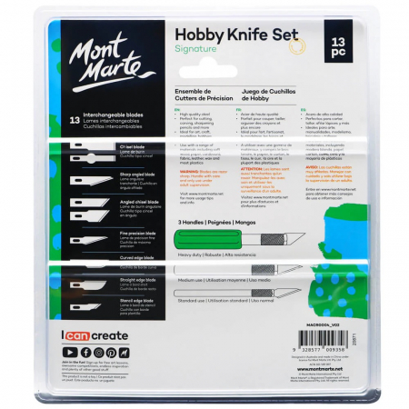 MACR0004 Cuțit HOBBY Mont Marte lamă SK5 13/set [6]