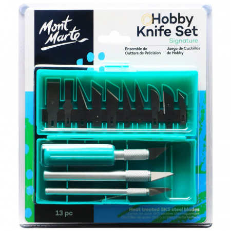 HOBBY - MACR0004 Cuțit HOBBY Mont Marte lamă SK5 13/set