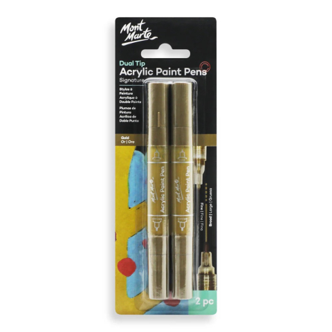 DESEN - Marker acrilic 2 capete Mont Marte 2buc - Gold