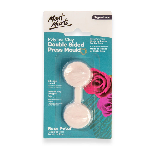 Modelaj - Matrita de presat dublu pentru lut polimeric Mont Marte - Rose Petal