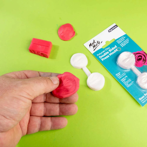 Matrita de presat dublu pentru lut polimeric Mont Marte - Rose Petal [6]