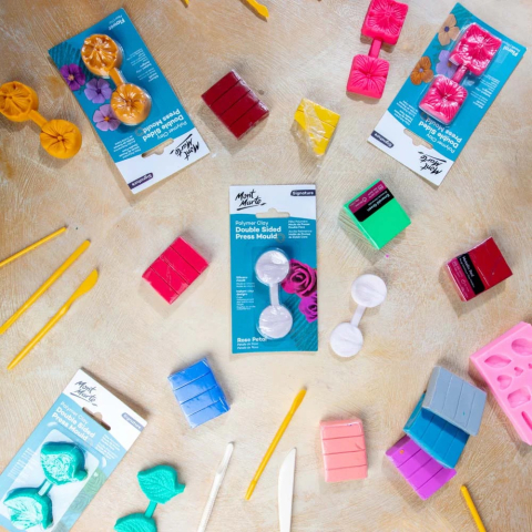 Matrita de presat dublu pentru lut polimeric Mont Marte - Rose Petal [8]