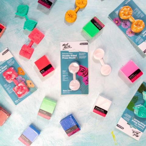 Matrita de presat dublu pentru lut polimeric Mont Marte - Rose Petal [9]