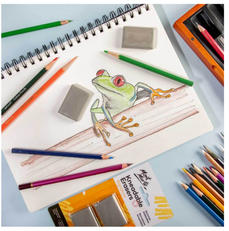 Radiera plastica Mont Marte 2/set [4]