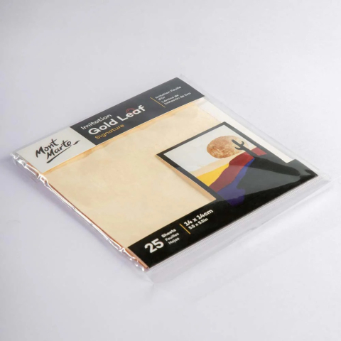 Imitatie foita Mont Marte 14x14cm 25 coli Gold [2]