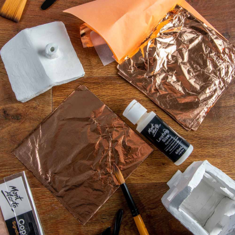 Imitatie foita Mont Marte 14x14cm 25 coli - Copper [5]