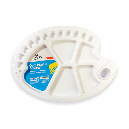 Palete si pahare pentru pictura - MCG0008 Paletă plastic ovală Mont Marte 32x25