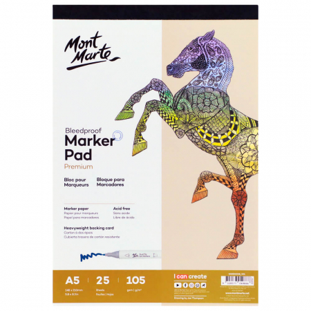 Blocuri desen - MGRD0208 Bloc pentru markere Mont Marte 105gsm A5 25 file