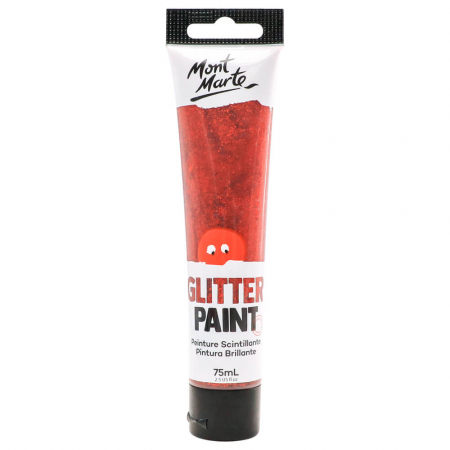 Acrilice speciale - MKGL0004 Vopsea cu sclipici 75ml Mont Marte - Red