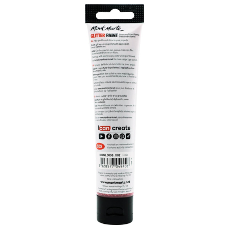MKGL0006 Vopsea cu sclipici 75ml Mont Marte - Pink [2]