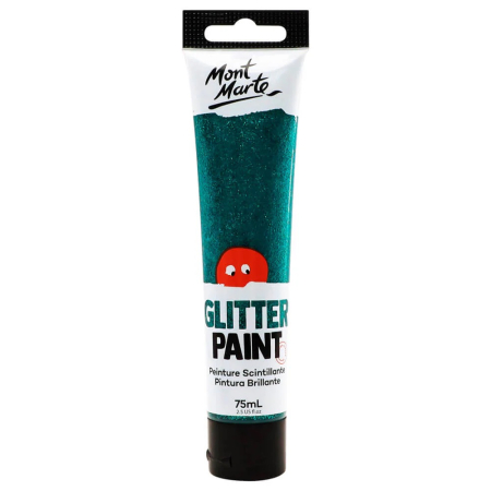 Acrilice speciale - MKGL0010 Vopsea cu sclipici 75ml Mont Marte - Turquoise