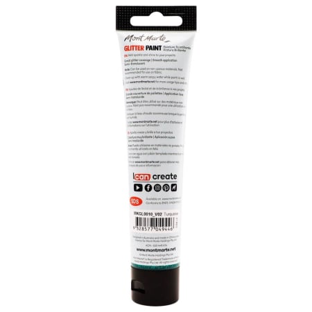 MKGL0010 Vopsea cu sclipici 75ml Mont Marte - Turquoise [2]