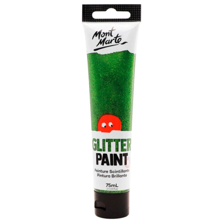 Acrilice speciale - MKGL0012 Vopsea cu sclipici 75ml Mont Marte  - Light Green