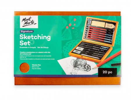 Seturi mixte - Set schite in cutie lemn Mont Marte 20buc