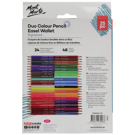 MMGS0027 Creioane colorate duo în penar șevalet Mont Marte - 25buc [7]