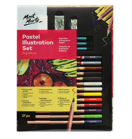 MMGS0044 Set ilustrație pastel Mont Marte 37buc [0]