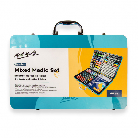 Seturi mixte pictură - MMGS0060 Set mixt media cutie tablă 60buc Mont Marte