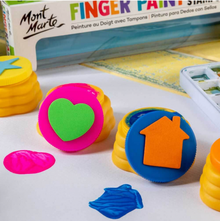 MMKC0003 Vopsea pt pictat cu degetul și ștampile Mont Marte 4buc/set [4]