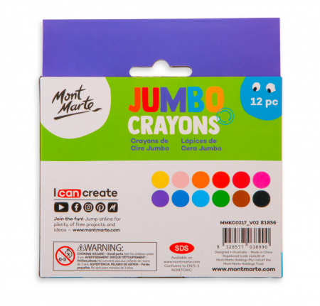 MMKC0217 Mont Marte Creioane cerate Jumbo 12buc [1]
