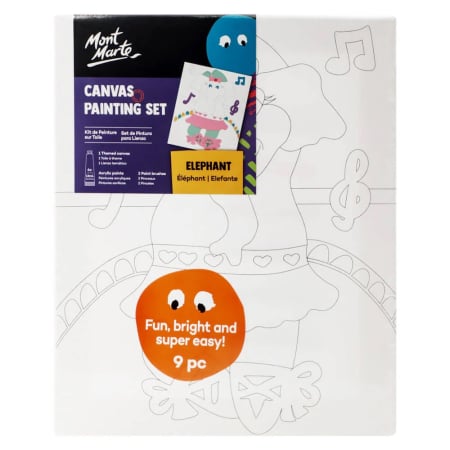 PICTURA SI GRAFICA - MMKC2005 Set creativ Mont Marte – Canvas cu acrilice „Elephant”
