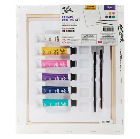 MMKC2005 Set creativ Mont Marte – Canvas cu acrilice „Elephant” [1]