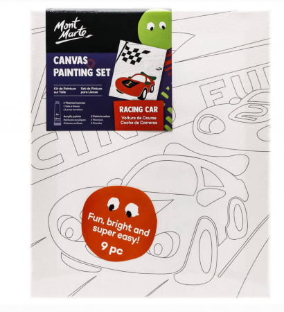 Grafica - MMKC2008 Set creativ Mont Marte canvas cu acrilice- Mașină de cursă