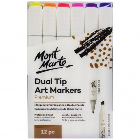 Grafica - MMPM0022 Markere Duo alcool Mont Marte 12buc/set