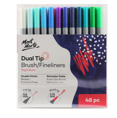 Markere - MMPM0024 Markere Tri Grip Duo Mont Marte 48buc/set