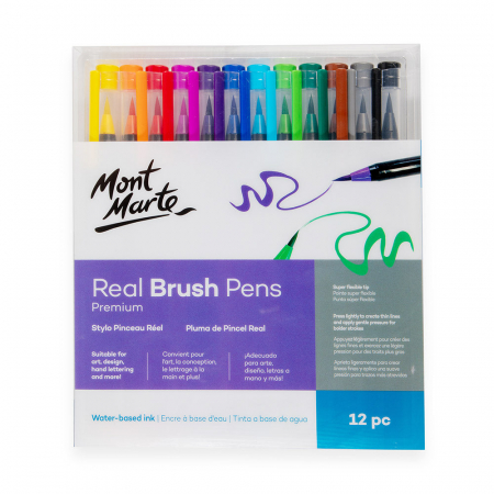 Grafica - MMPM0046 Set markere tip pensulă Mont Marte 12buc