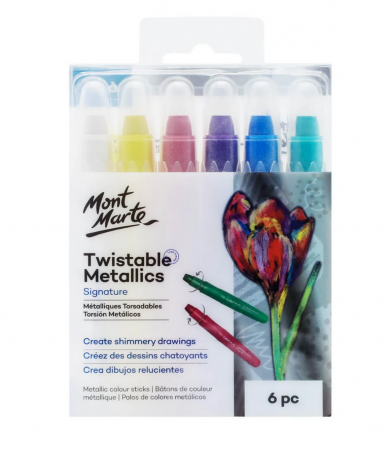 Grafica - MMPM0052 Creioane retractabile metalizate Mont Marte  6buc