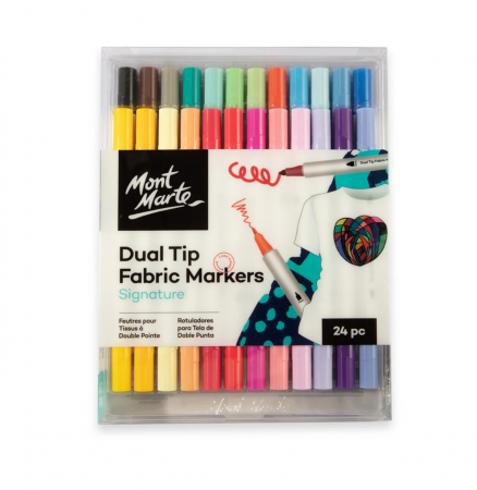 Grafica - MMPM0055 Markere textile duo Mont Marte 24buc