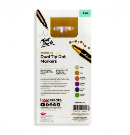 MMPM0059 Markere pentru puncte metalizate Mont Marte 6buc [3]
