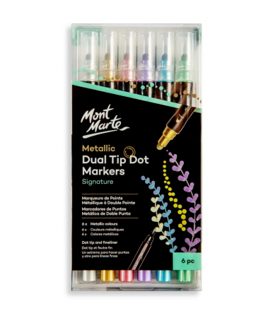 Markere - MMPM0059 Markere pentru puncte metalizate Mont Marte 6buc