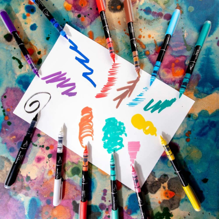 Markere acrilice varf flexibil Mont Marte 12buc [6]