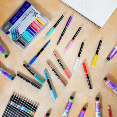 Markere acrilice varf flexibil Mont Marte 12buc [9]