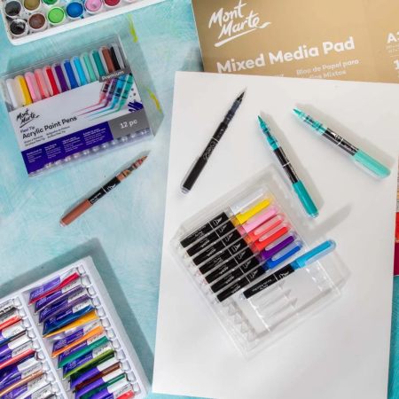 Markere acrilice varf flexibil Mont Marte 12buc [8]