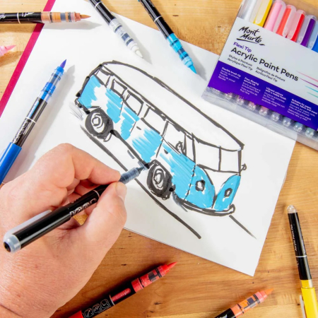 Markere acrilice varf flexibil Mont Marte 12buc [7]