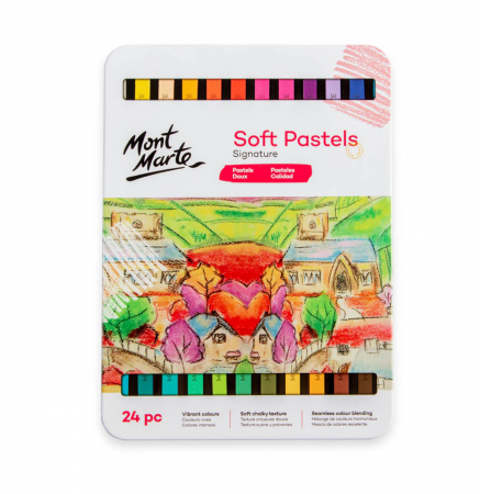 Grafica - MMPT0017 Pastel soft cutie tablă Mont Marte 24buc