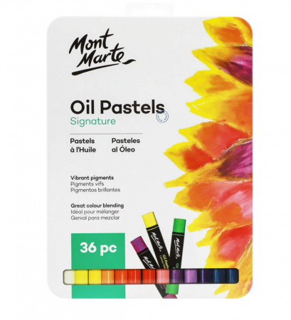 Seturi pastel ulei - MMPT0018 Pastel ulei cutie tablă Mont Marte 36buc