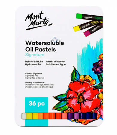 Pastel uleios - MMPT0028 Pastel ulei solubil cutie tablă Mont Marte 36buc