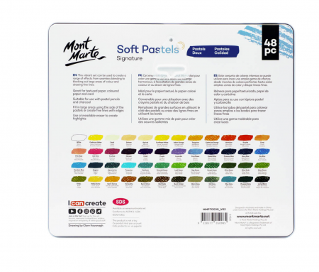 MMPT0030 Set pastel soft în cutie tablă Mont Marte 48buc [1]