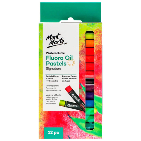 Seturi pastel ulei - MMPT0037 Pastel ulei fluoro solubil Mont Marte 12buc