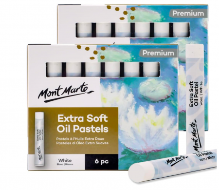Grafica - MMPT0057 Pastel ulei extra soft alb Mont Marte 6buc