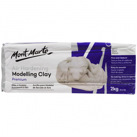 Sculptura - MMSP0007 Lut cu uscare la aer Mont Marte - alb, 2kg