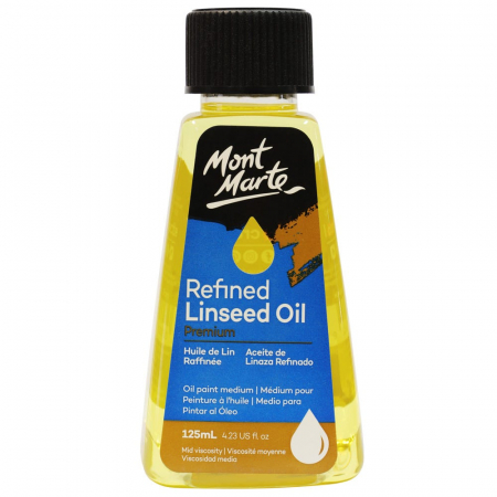 Mediumuri, solventi - MOMD1206 Ulei de in rafinat pentru pictură Mont Marte 125ml