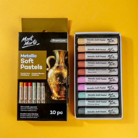 Pastel soft metalizat Mont Marte 10buc [1]