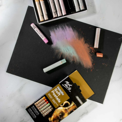 Pastel soft metalizat Mont Marte 10buc [5]