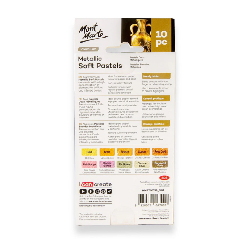 Pastel soft metalizat Mont Marte 10buc [3]