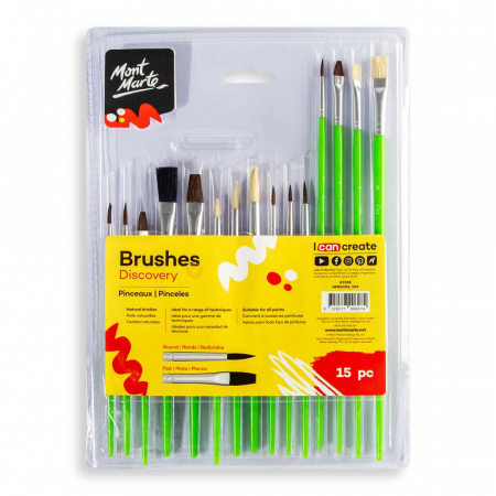 Seturi pensule pentru guașe - MPB0008 Pensule Artist Mont Marte 15buc/set